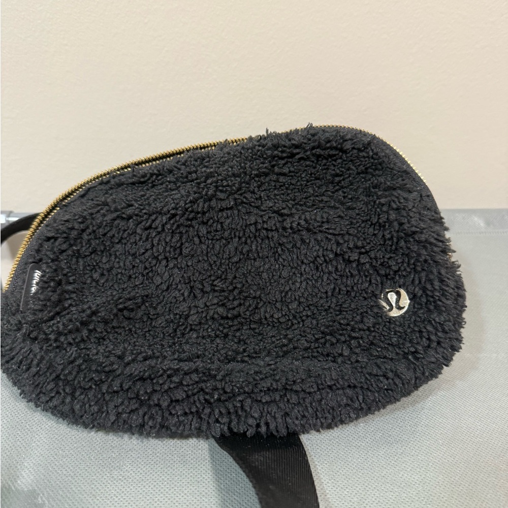 lululemon athletica Black Crossbody Bag with Plush Texture